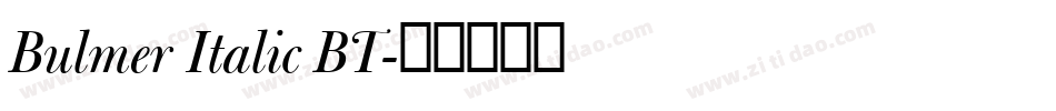 Bulmer Italic BT字体转换